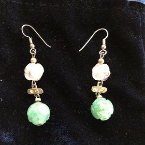 Jade and Rose Quartz Earrings